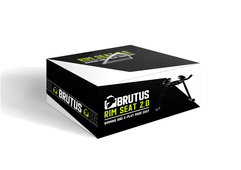 Brutus Rim Seat 2.0 packaging box on a white background