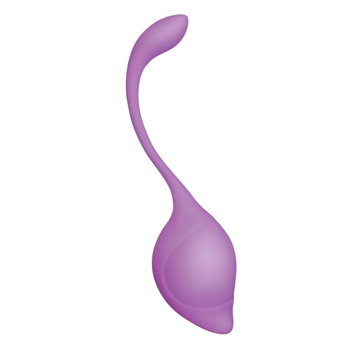 Purple curved kegel ball on a white background