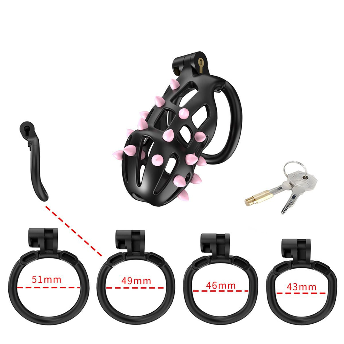 Cellmate FlexiSpike Size 2 Male Vented Chastity Cage Bondage BDSM Fetish Sissy