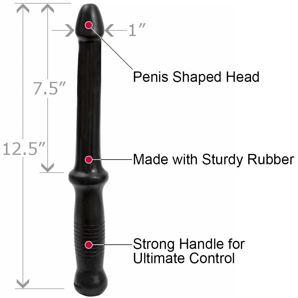 Doc Johnson Classic Anal Push 12.5 Inch Wand Dildo Flexible Probe Baton Handle