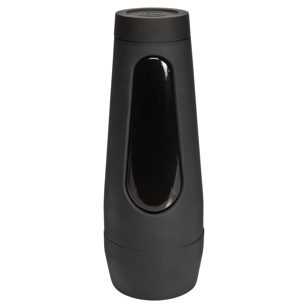 Black masturbator case on a white background