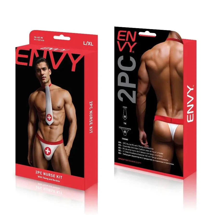 Two packaging boxes of Envy underwear on a white background