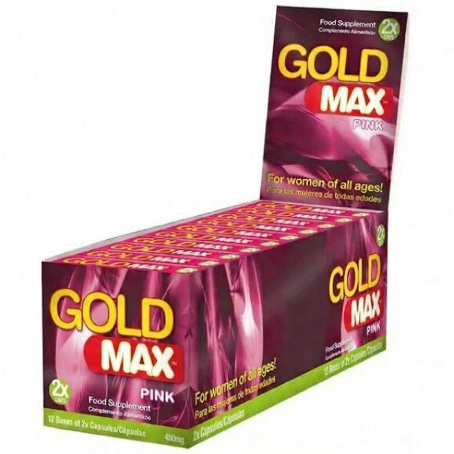 Box of Gold Max Pink supplements on a white background