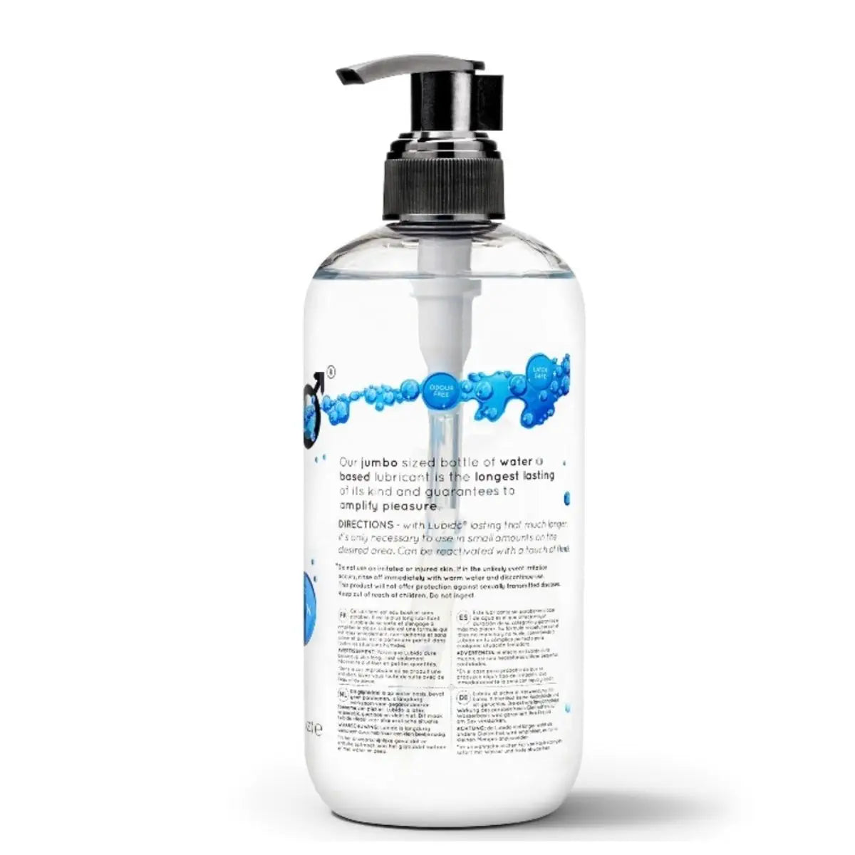 Lubido Original Water Based Intimate Lubricant 500ml Jumbo Pump Dispenser on a white background