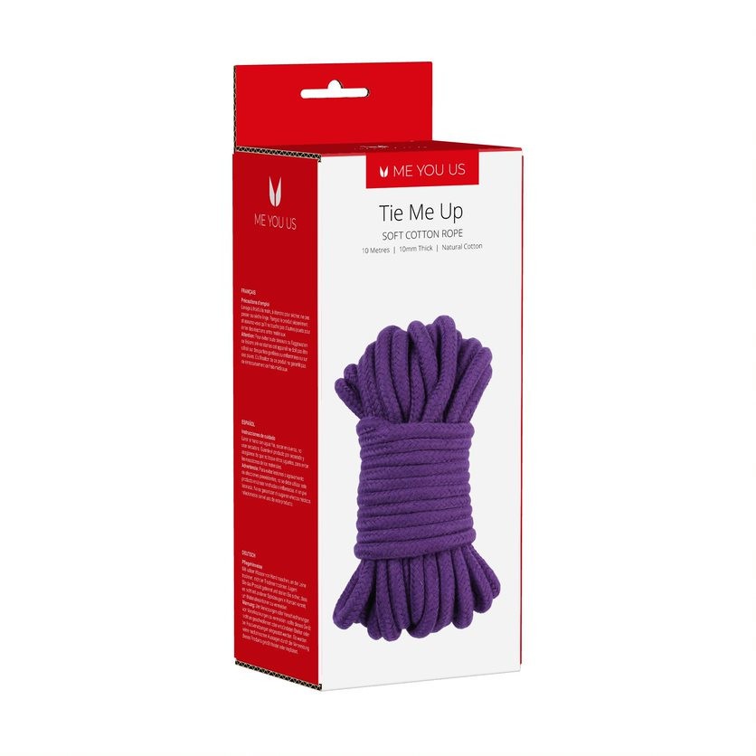 Purple rope with packaging labeled 'ME YOU US' on a white background