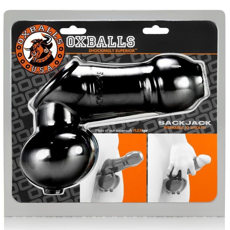 Oxballs Sackjack product packaging on a gray background
