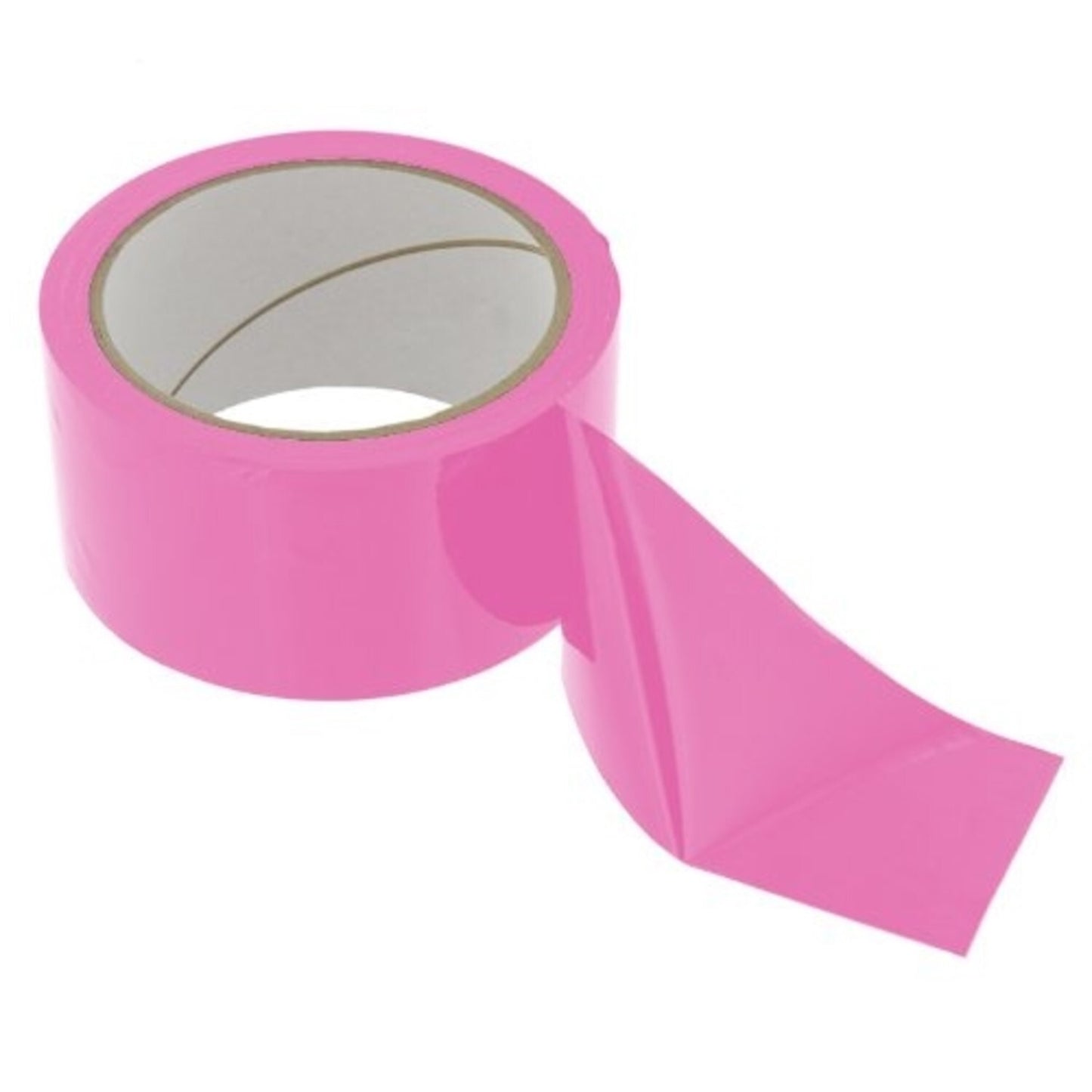 Pink tape roll on a white background