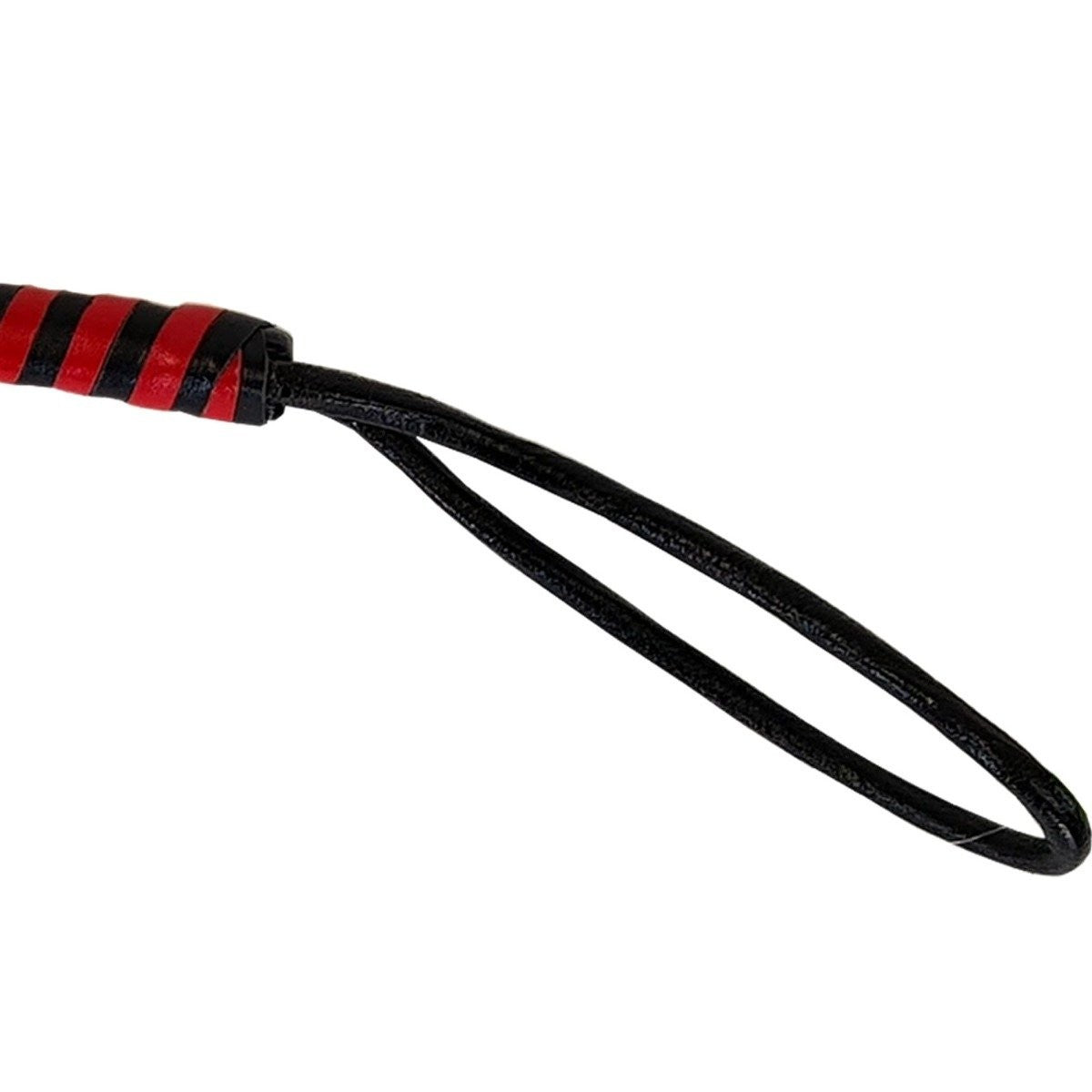 Prowler RED Heavy Duty Flogger BDSM Fetish Whip Crop Impact Play Kink Red Black