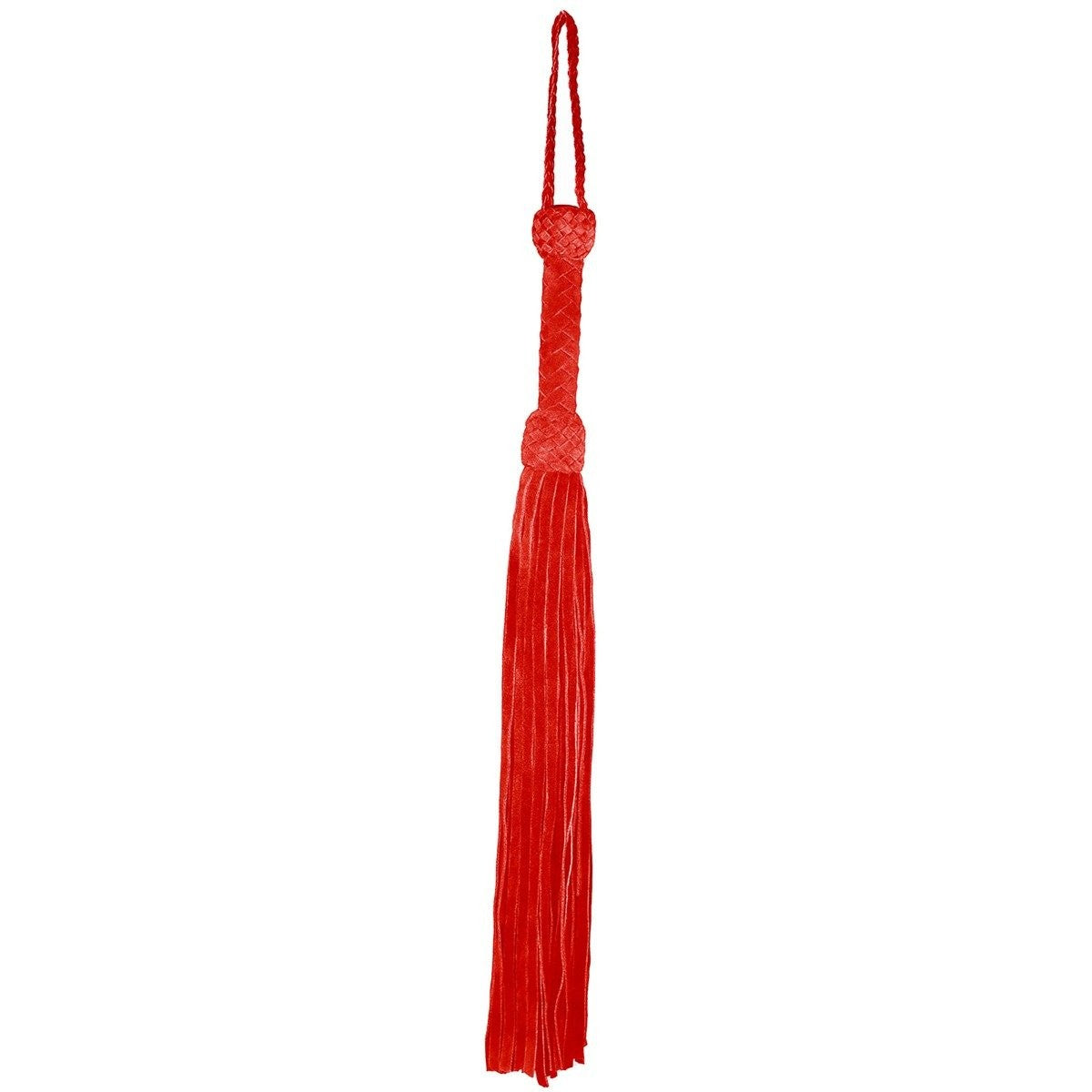 Prowler RED Leather Suede Flogger BDSM Fetish Whip Crop Impact Play Kink Bondage