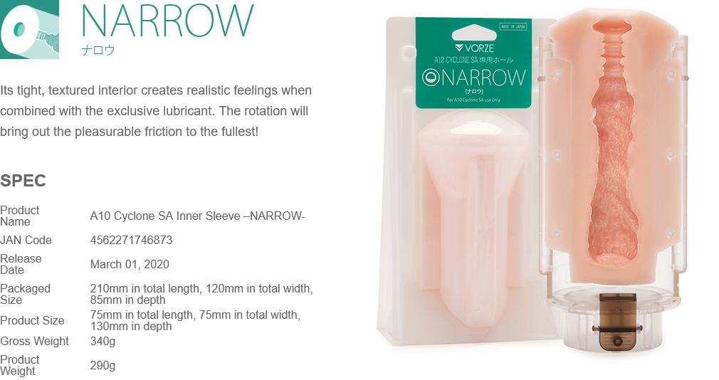 Product packaging of a sexual product with technical specifications on a white background