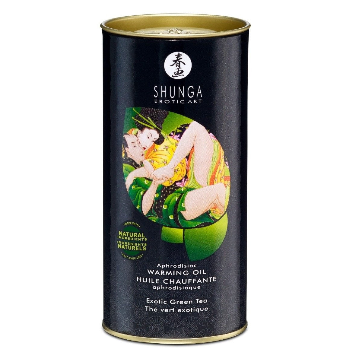 Shunga product packaging with a stylized illustration on a white background