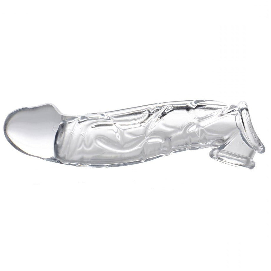 Size Matters 2 Inch Clear Penis Extender Thick Hollow Sleeve Cock Ring Extension