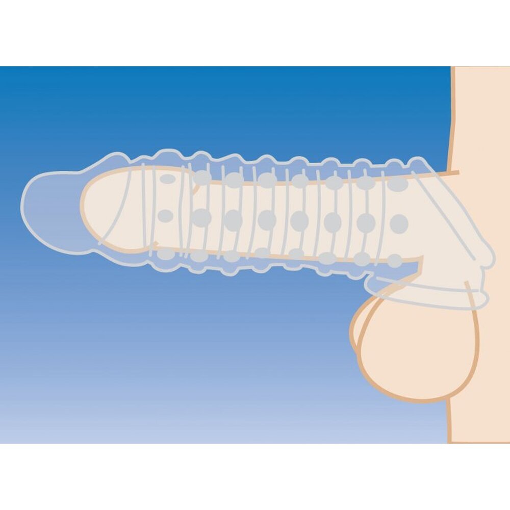 Size Matters Penis Enhancer Sleeve 1.5 Inches Extender Cock Ring Girth Extension