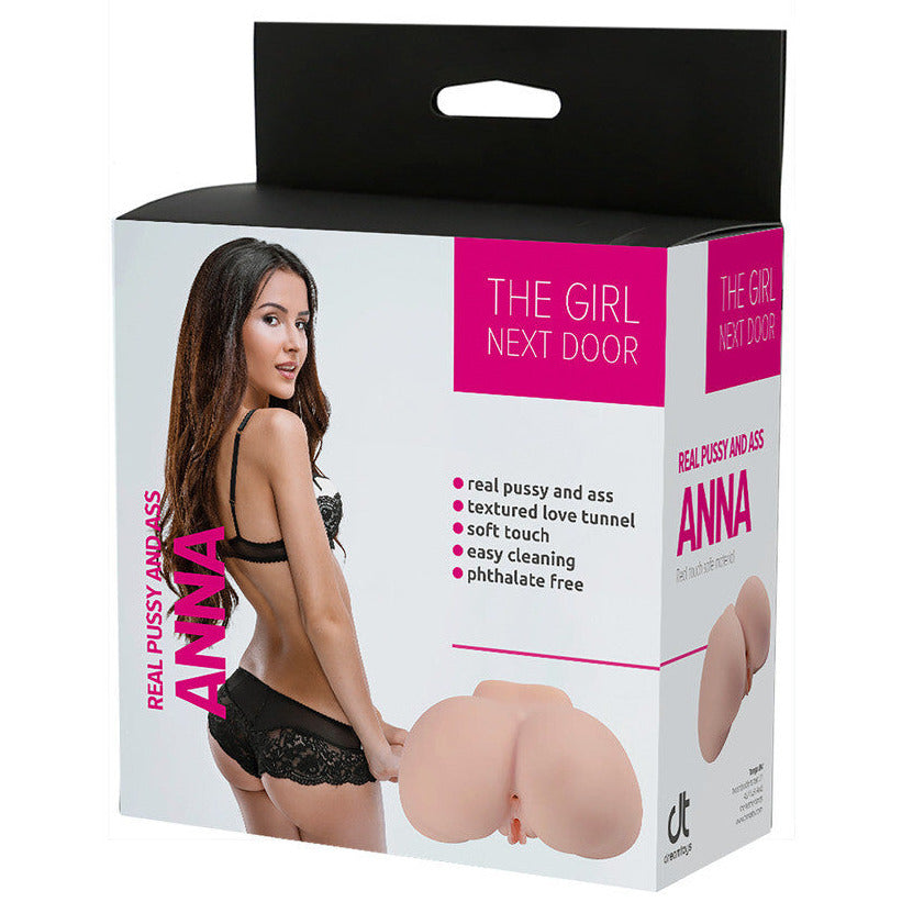 Product packaging for 'The Girl Next Door' brand on a white background