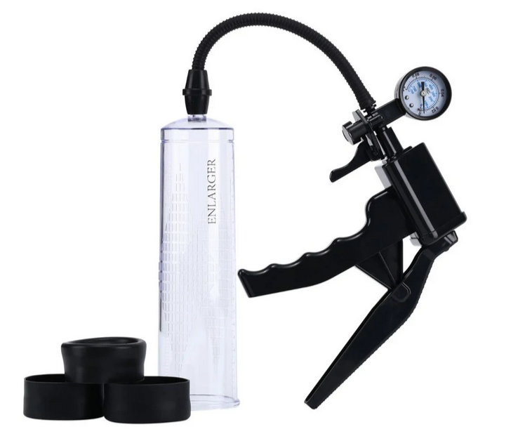 clear acrylic and black penis enlargement pump