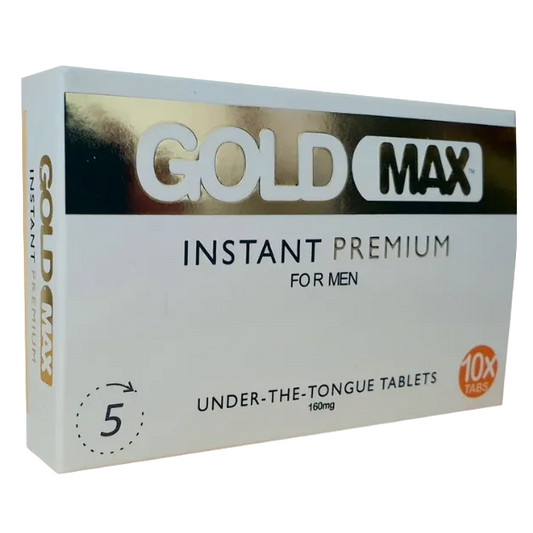 Gold Max Instant Premium for men packaging on a white background