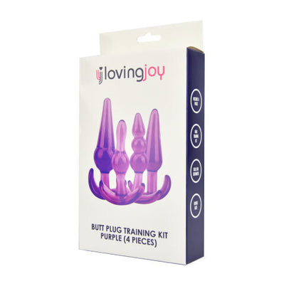 Loving Joy 4 Anal Butt Plug Beads Tapered Training Kit Prostate Stretch Massager