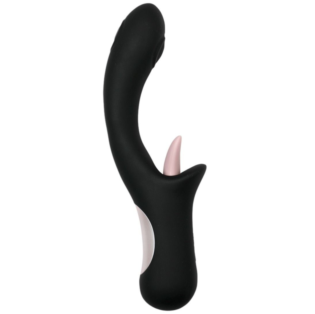 INTY Toys Dice Licking Tapping Rabbit Vibrator Clit GSpot Silicone Wand Massager