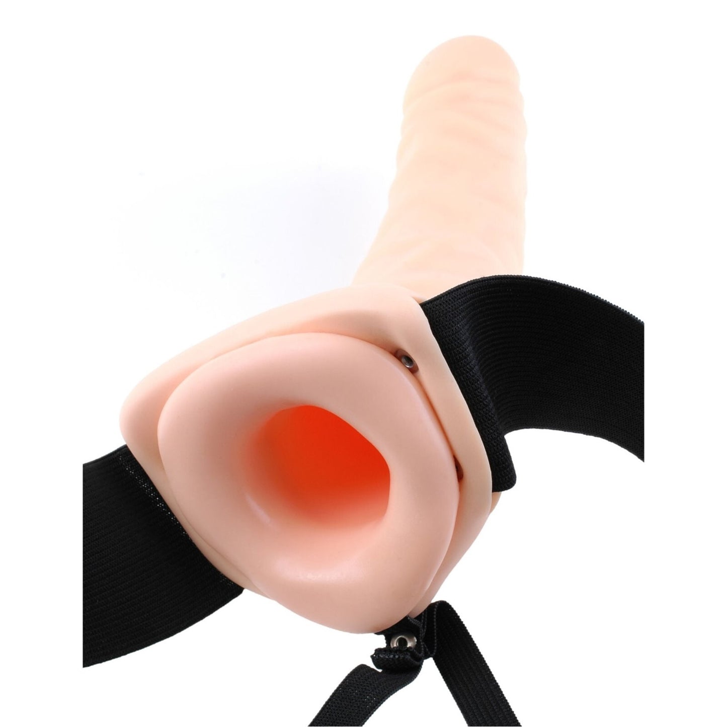 6 Inch Vibrating Hollow Strap On Dildo Penis Sleeve Realistic Extender Extension