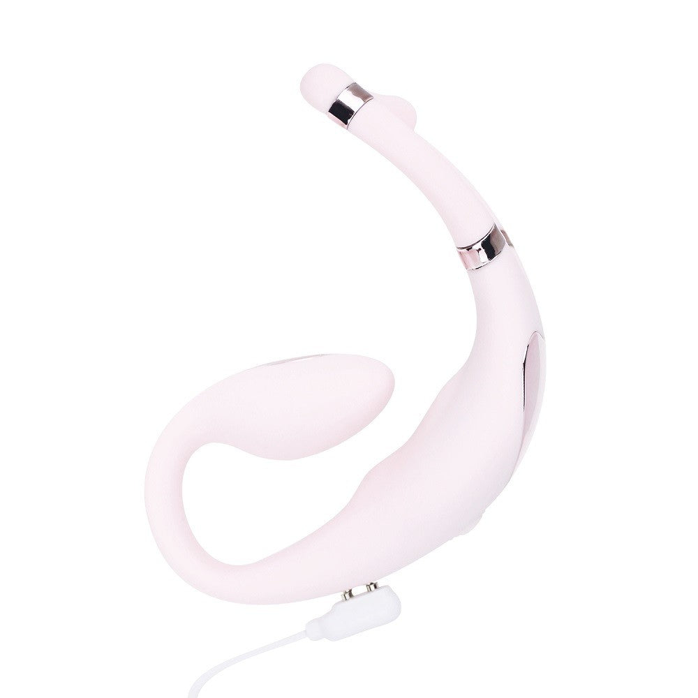 Pink vibrator on a white background
