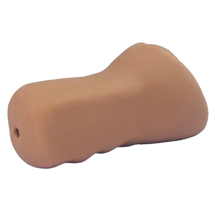 Brown sex toy on a white background