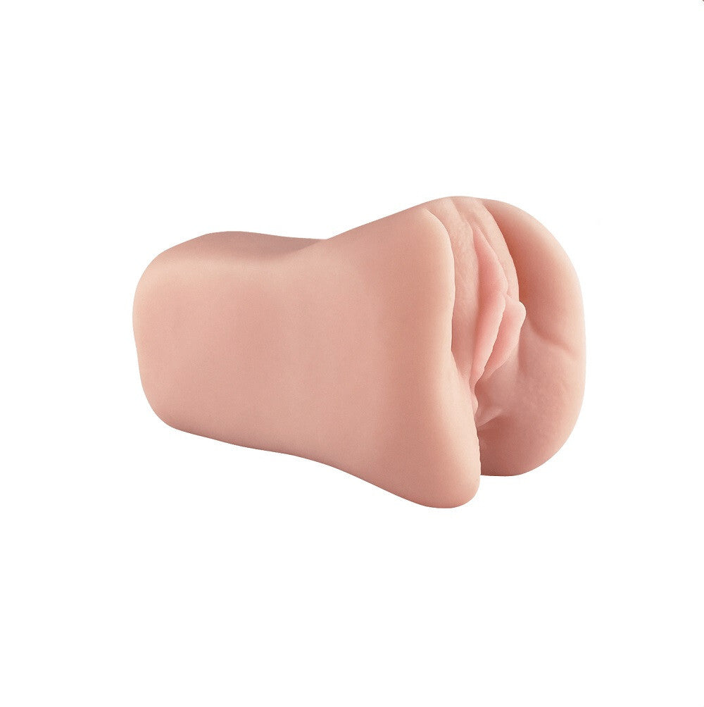 Silicone sex toy form on a white background