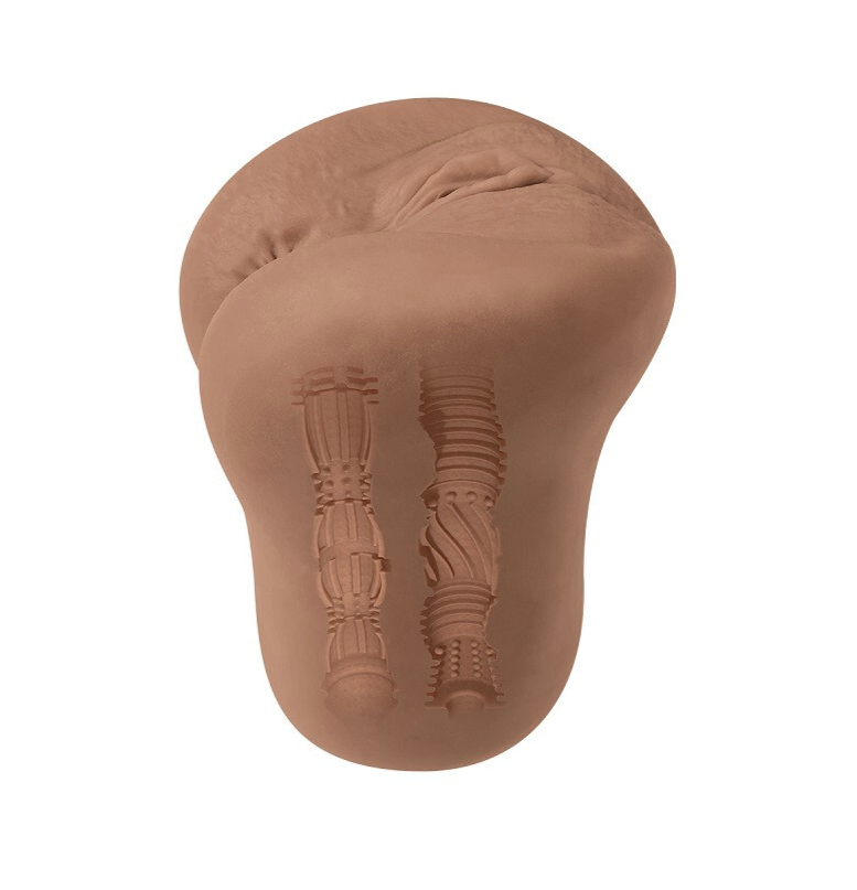 Brown masturbator on a white background