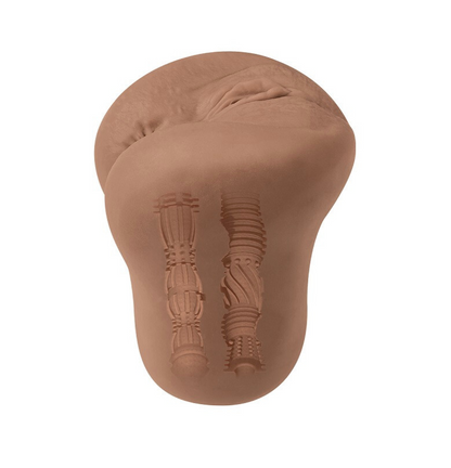 Brown masturbator on a white background
