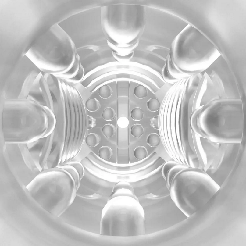 Amovibe Alpha Sucking & Vibrating Male Masturbator Auto Stroker on a white background