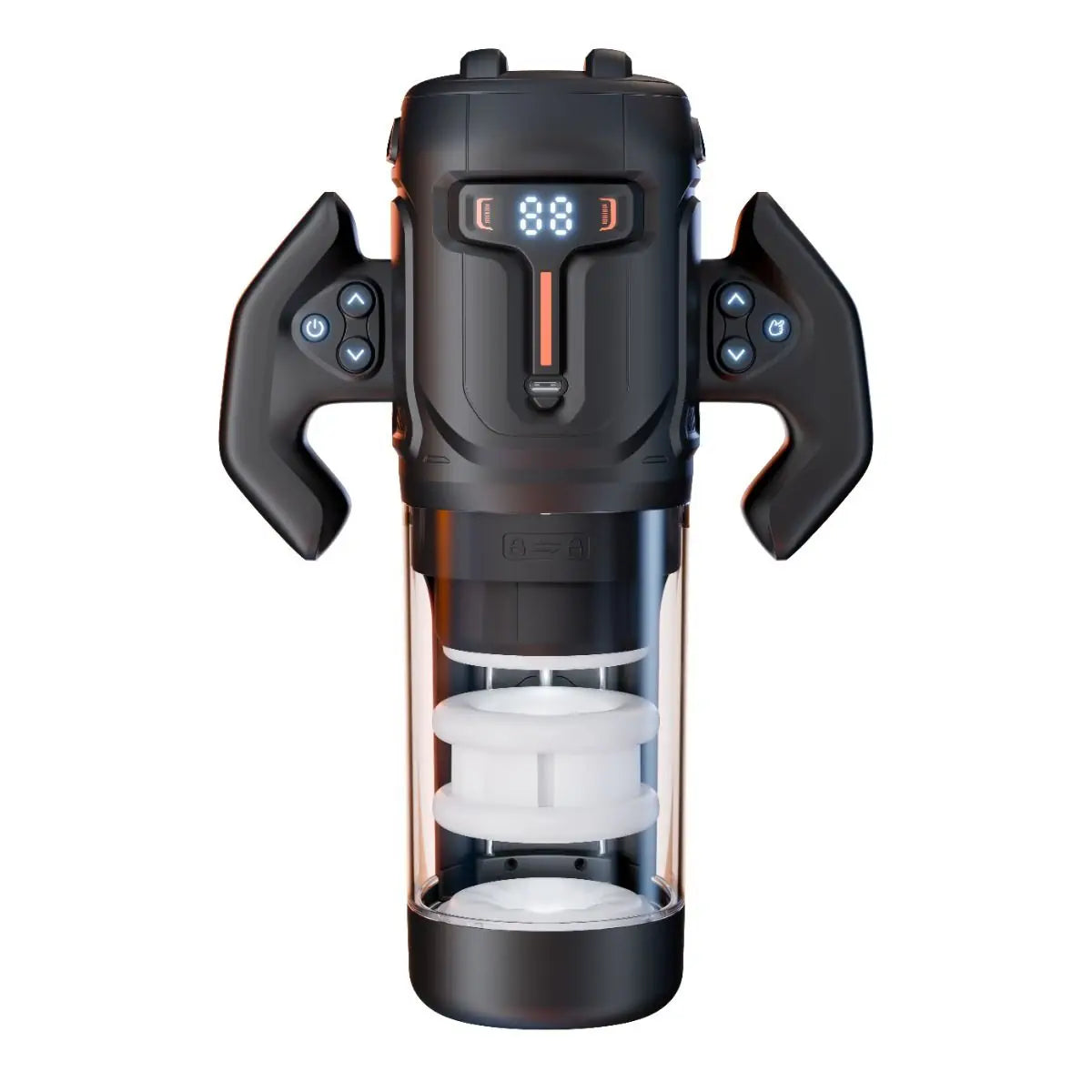 Amovibe Automatic Thrusting & Rotating Male Masturbator Turbo Auto Stroker on a white background