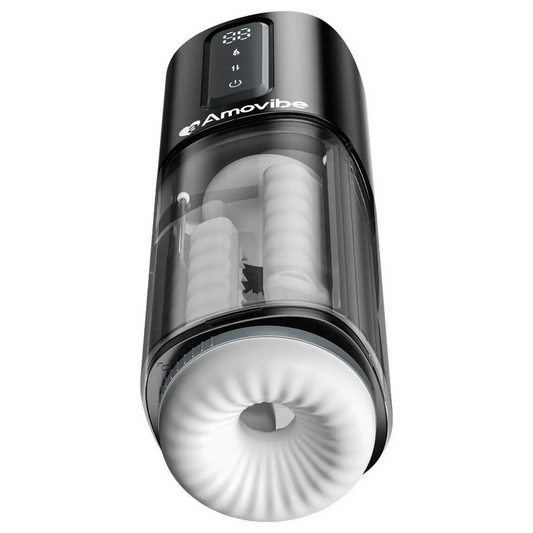 Amovibe auto stroker masturbator product on a white background