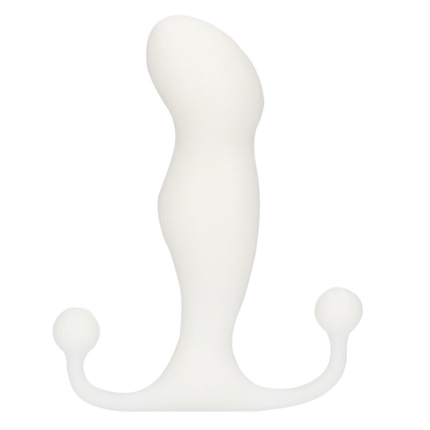 White prostate massager on a white background