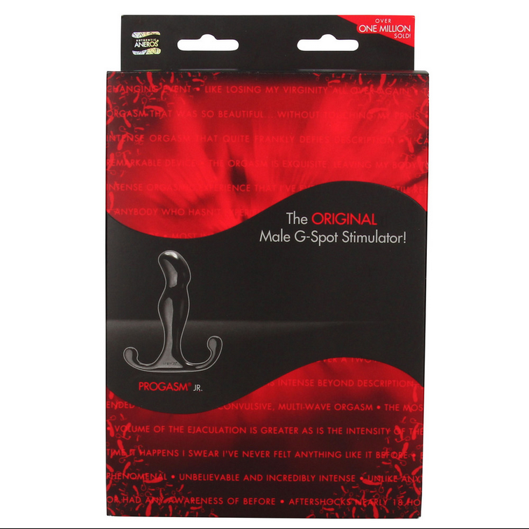 Package of the Original Male G-Spot Stimulator with red and black design.