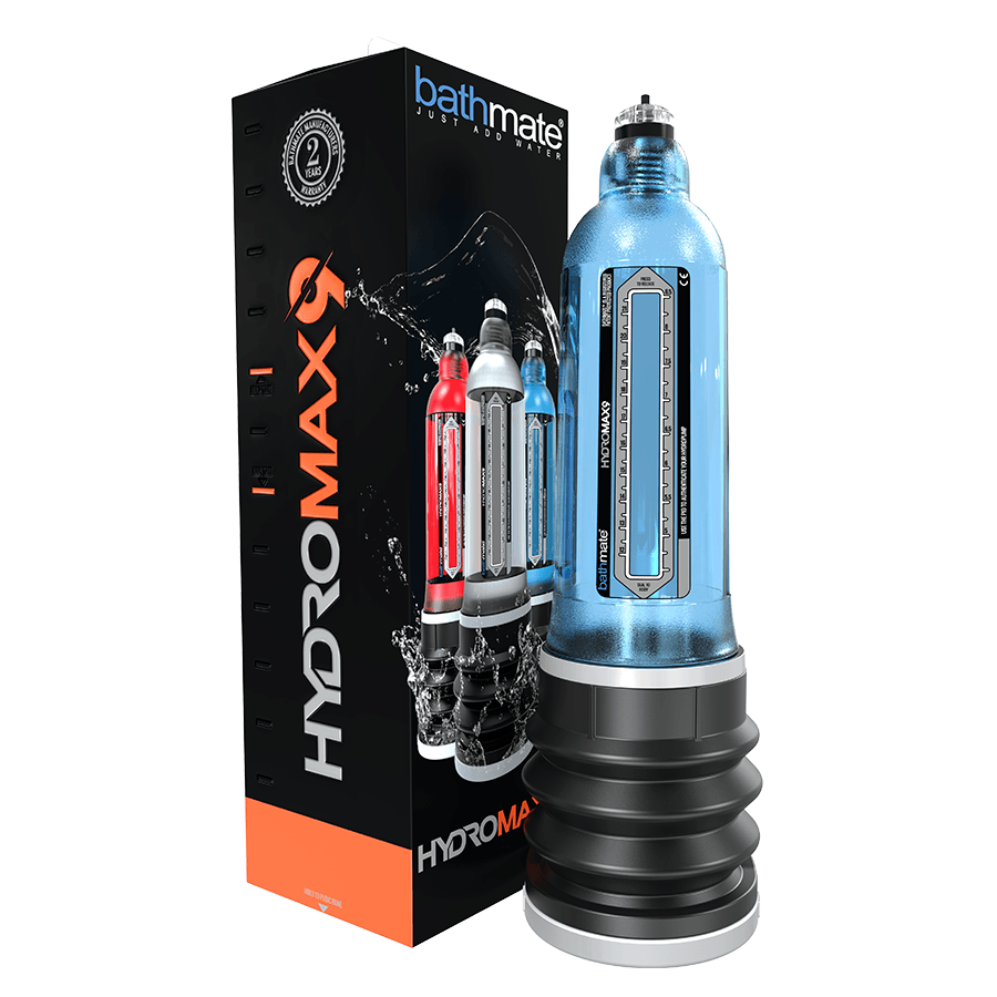 Bathmate Hydromax9 product with packaging on a white background