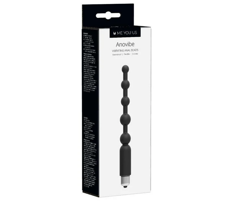 Black and white packaging of a product with visible branding on a white background