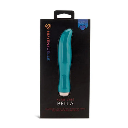 Bella Velvet Touch Liquid Silicone XLR8 Bullet Turbo Boost Emerald Clitoral Vibrator on a white background