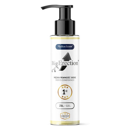 Bottle of Big Erection product on a white background