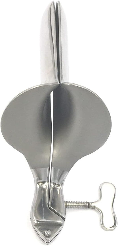 Black Label Stainless Steel Collins Speculum Medical Exam Fetish BDSM 6 Inch