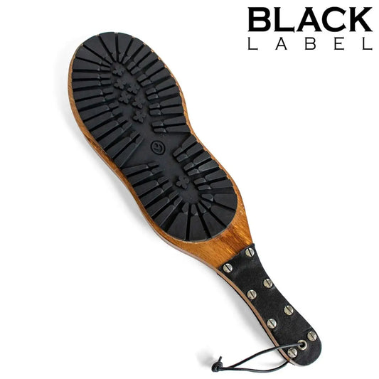Black Label Wooden Boot Sole Tread Paddle BDSM Fetish Bondage Impact Play 30cm