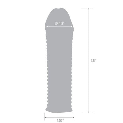 Blue Line 6.5 inch Clear Textured Penis Enhancing Sleeve Extender Transparent
