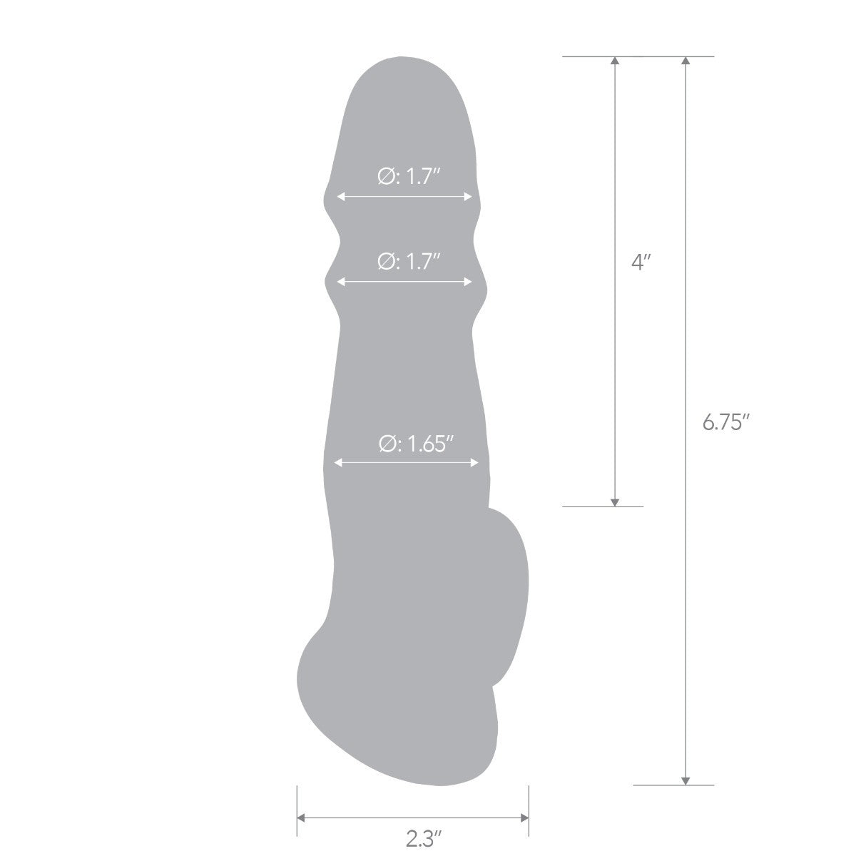 Blue Line 6.75 inch Girthy Penis Enhancing Hollow Sleeve Extension Extender