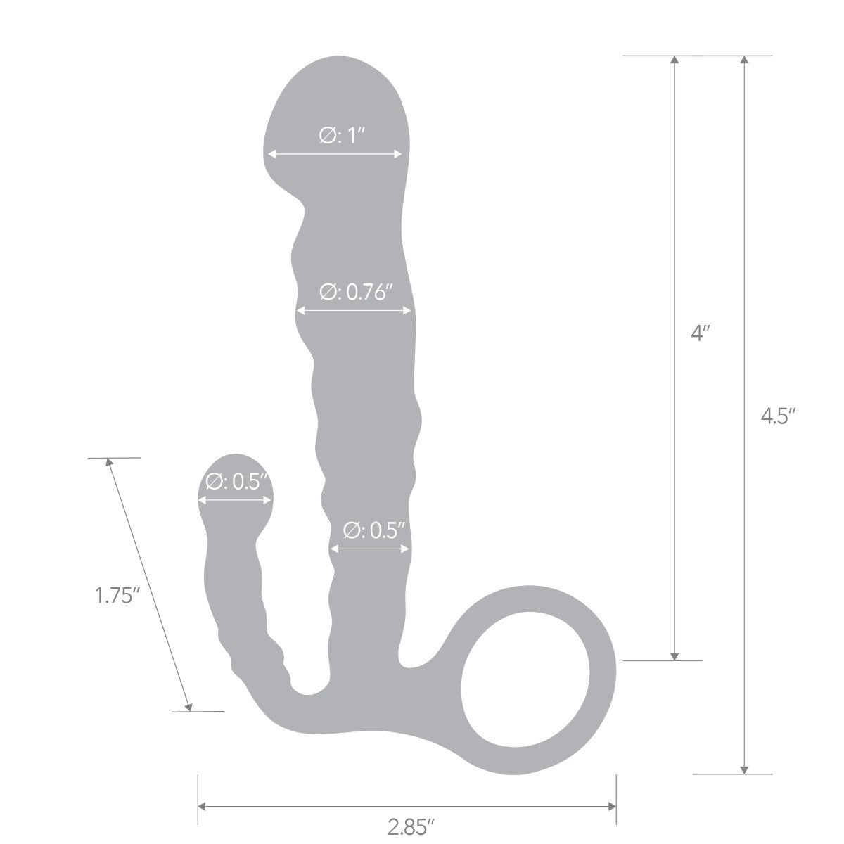 Blue Line Beginner Prostate Massager Anal Butt Plug 4.5 Inch BDSM Fetish Body Safe