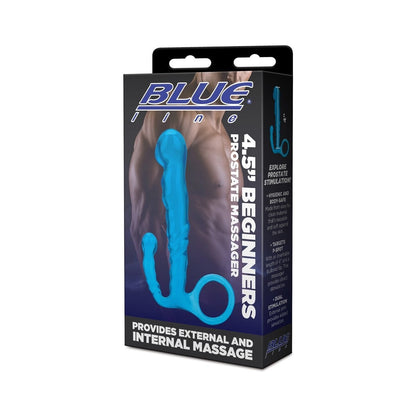 Blue Prostate Massager packaging with visible branding on a white background