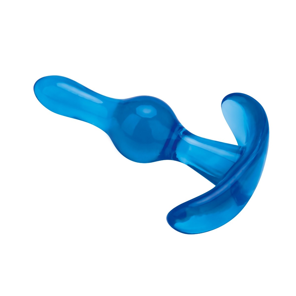 Blue Line Tear Drop Anal Butt Plug Blue 3.5 Inch Prostate Stimulator BDSM