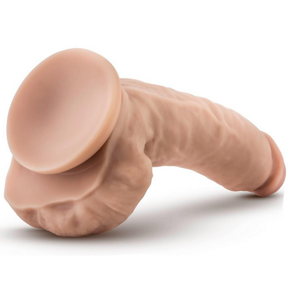 Blush Novelties Dr. Skin Mr. Mayor 9 Inch Realistic Suction Cup Dildo With Balls on a white background