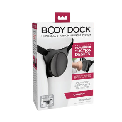 Body Dock Original Strap On Harness For Suction Cup Dildo Pegging Anal Black