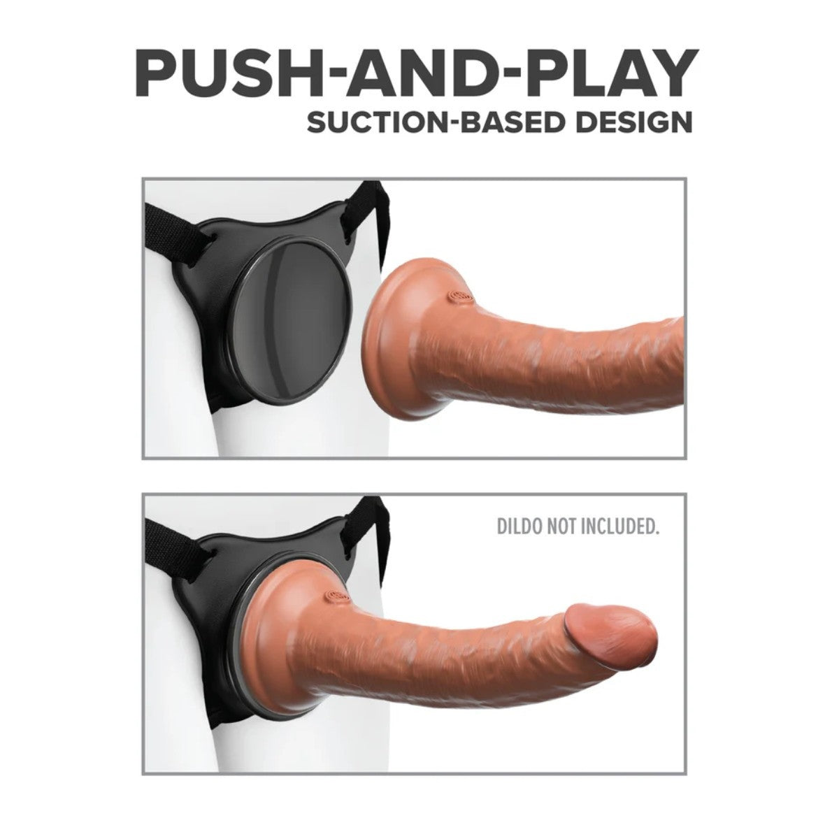 Body Dock Original Strap On Harness For Suction Cup Dildo Pegging Anal Black