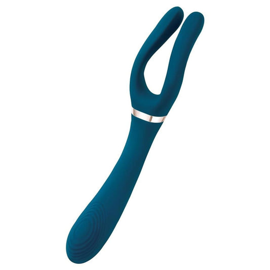 Blue vibrator on a white background