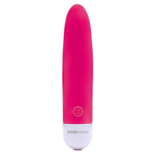 Pink and white body wand on a white background