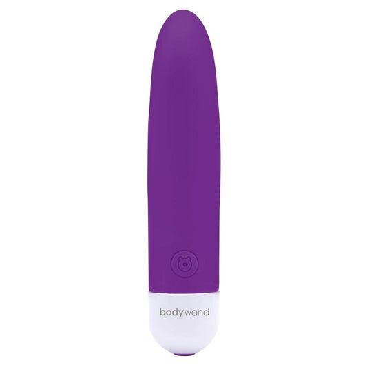 Purple and white 'bodywand' device on a white background